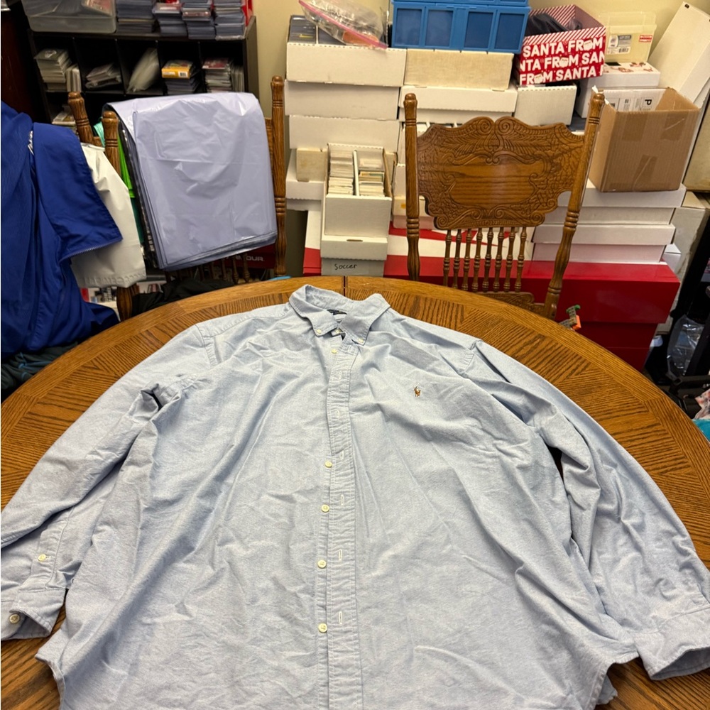 Polo Ralph Lauren Men's Light Blue Casual Button Down Shirt